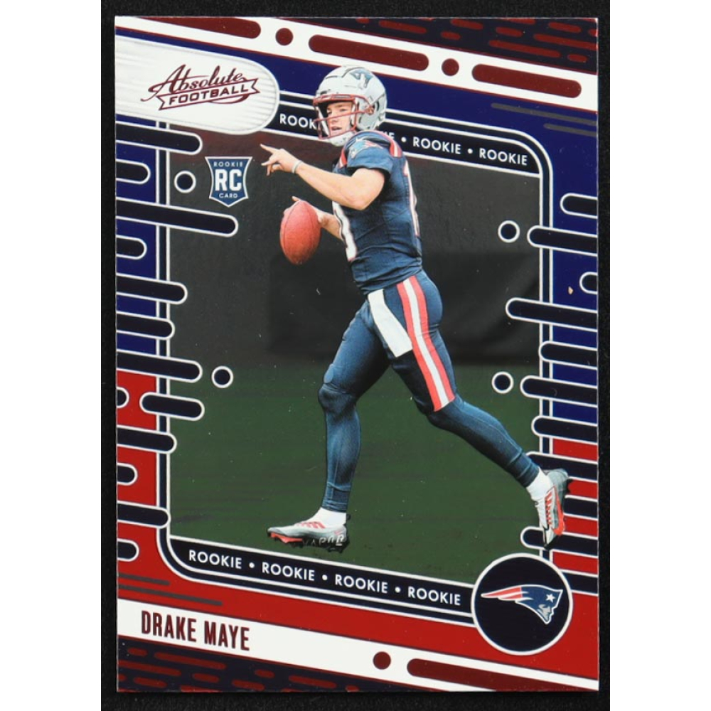 Drake Maye 2024 Absolute Red and Blue #103 RC at PristineAuction.com