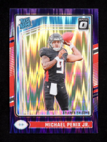 Michael Penix Jr. 2024 Panini Donruss Optic Blue Hyper RR #279 RC at PristineAuction.com