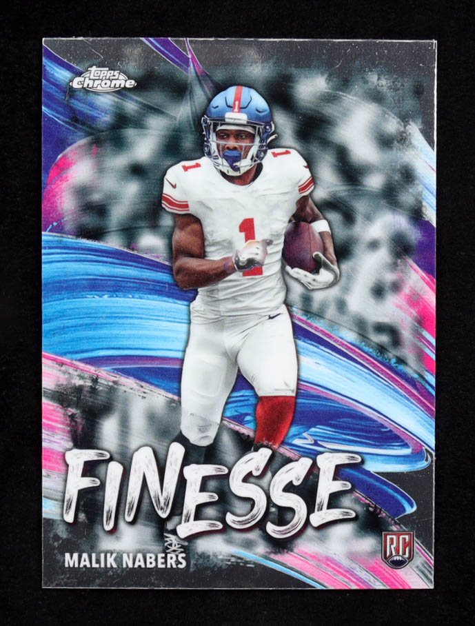 Malik Nabers 2024 Topps Chrome Finesse #F-6 RC at PristineAuction.com Malik Nabers 2024 Topps Chrome Finesse #F-6 RC at PristineAuction.com