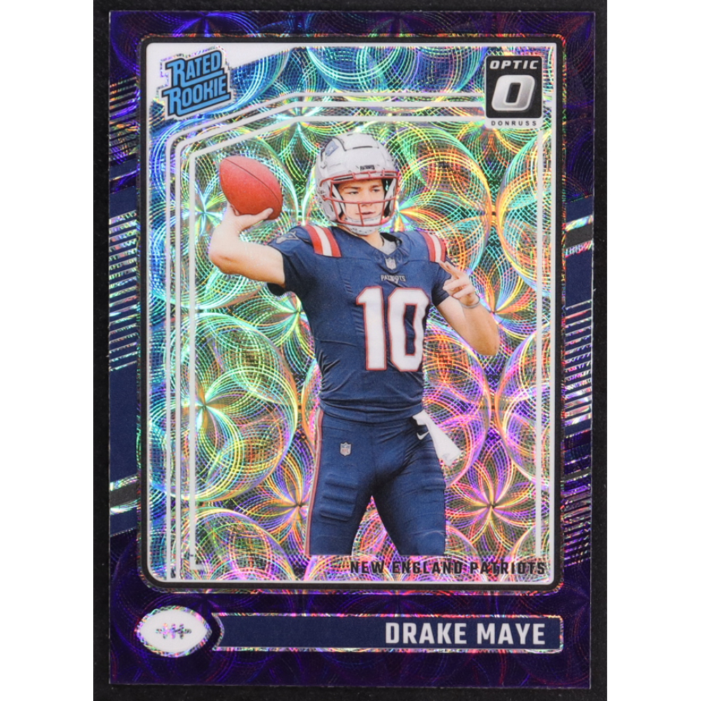 Drake Maye 2024 Donruss Optic Purple Scope #229 RR RC at PristineAuction.com