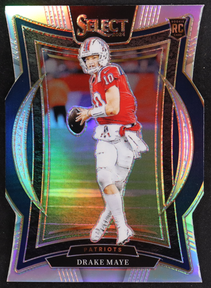 Drake Maye 2024 Select Prizm Silver Die-Cut #27 RC at PristineAuction.com Drake Maye 2024 Select Prizm Silver Die-Cut #27 RC at PristineAuction.com