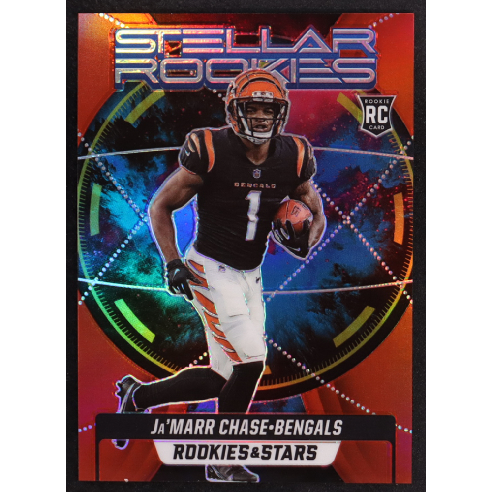 Ja'Marr Chase 2021 Rookies and Stars Stellar Rookies Red Prizm #7 RC at PristineAuction.com