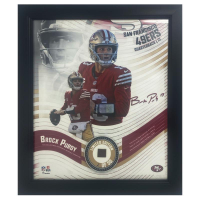 Brock Purdy 49ers LE Custom Framed Display with Piece of Game-Used Football at PristineAuction.com