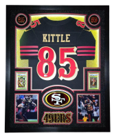 George Kittle Signed 49ers Custom Framed LED Backlit Nike Jersey Inscribed "Faithful To The Bay" & (2) PSA 10 Graded Cards (Fanatics) at PristineAuction.com