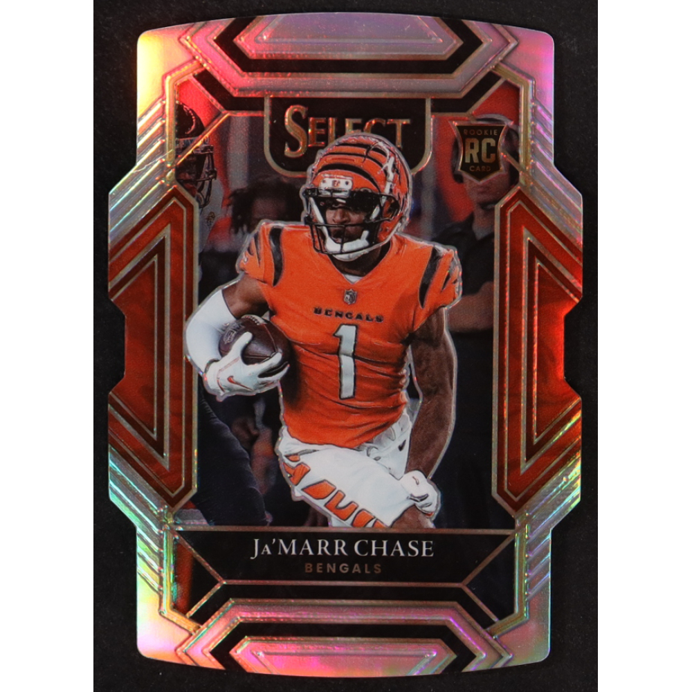 Ja'Marr Chase 2021 Select Prizm Silver Die Cut #247 RC at PristineAuction.com