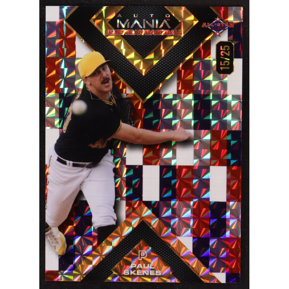 Paul Skenes 2024 Wild Card Auto Mania American Baseball Americana Mosaic #AMASQ-PS2 #15/25 RC at PristineAuction.com