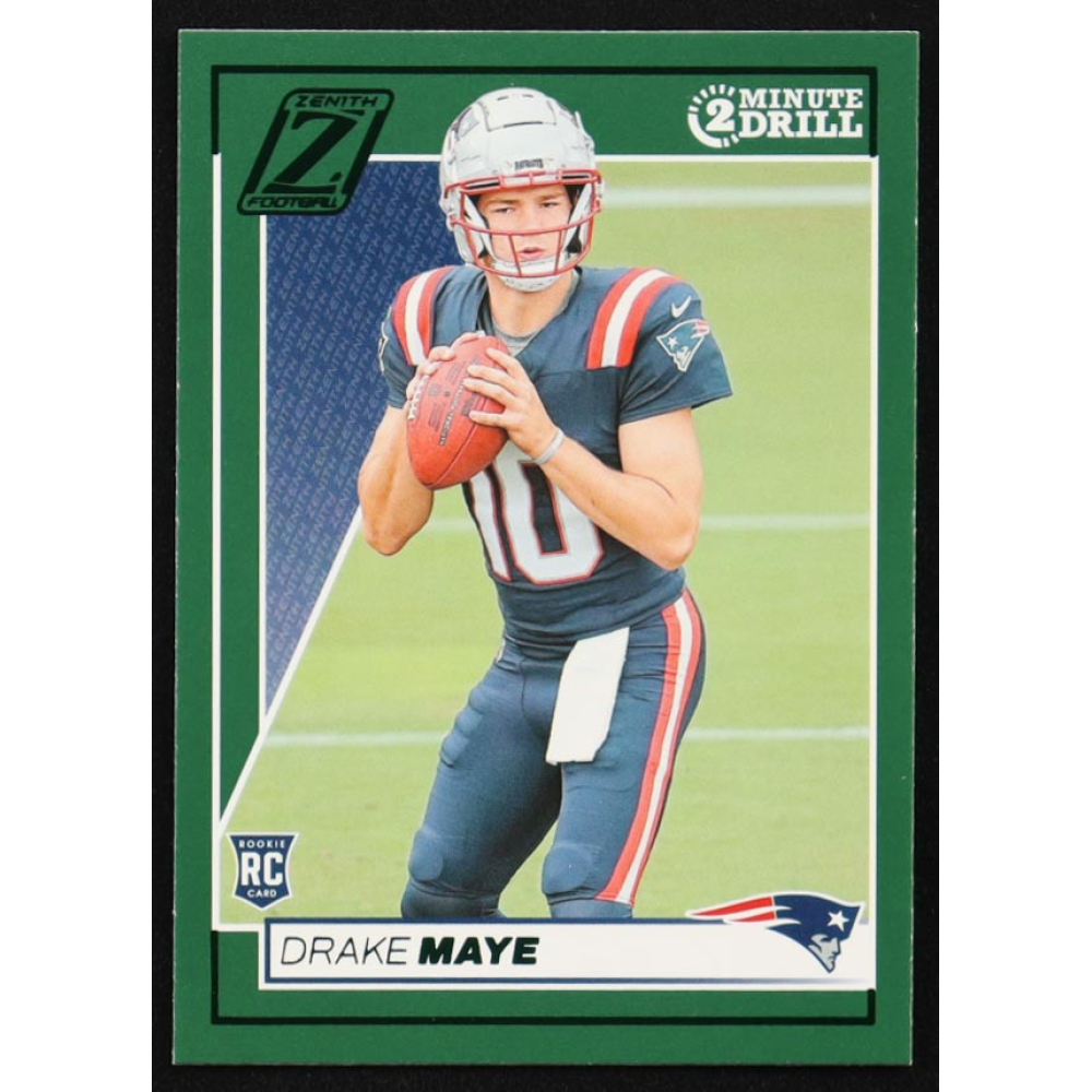 Drake Maye 2024 Zenith Two Minute Drill #129 RC at PristineAuction.com