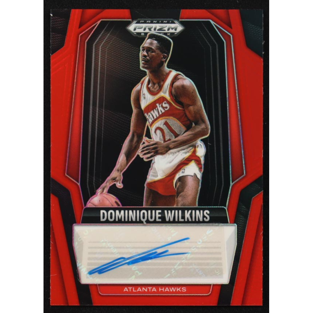 Dominique Wilkins 2024-25 Panini Prizm Black Signatures Prizms Red #12 #28/99 at PristineAuction.com
