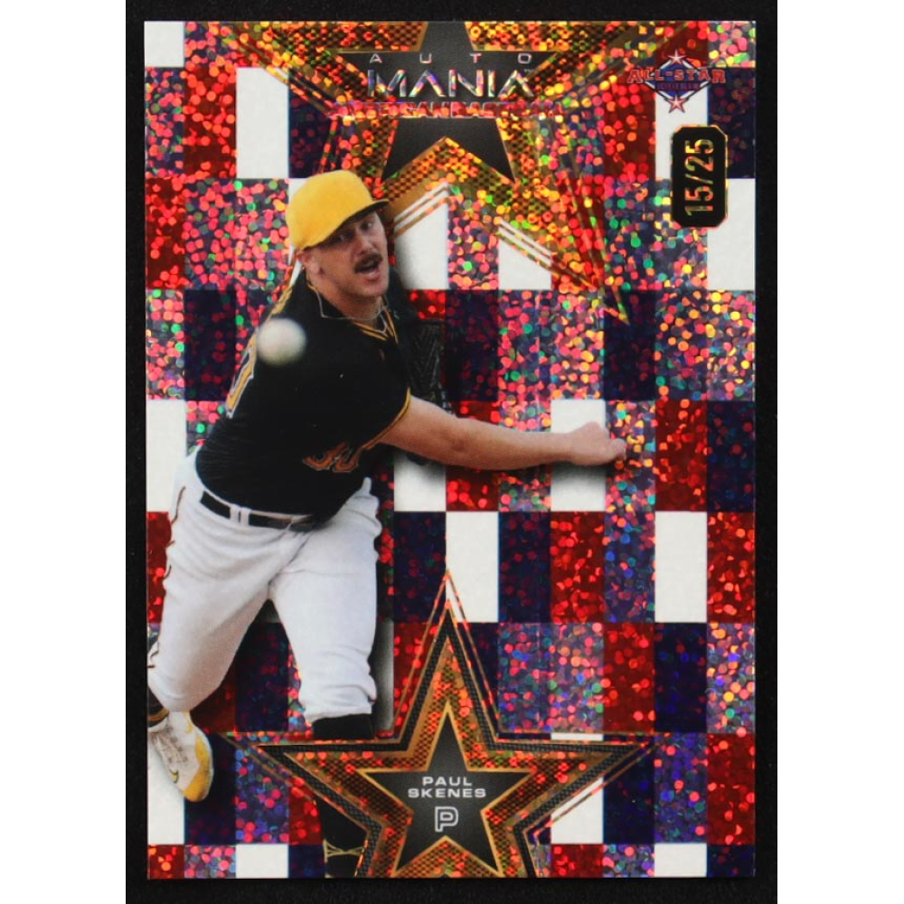 Paul Skenes 2024 Wild Card Auto Mania American Baseball Americana Sparkles #AMAS-PS2 #15/25 RC at PristineAuction.com