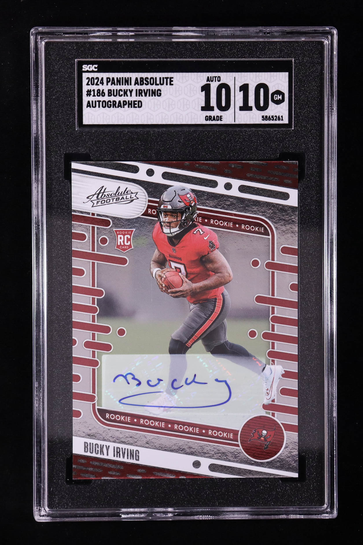 Bucky Irving 2024 Absolute Signatures #186 RC (SGC 10 | Auto 10) at PristineAuction.com Bucky Irving 2024 Absolute Signatures #186 RC (SGC 10 | Auto 10) at PristineAuction.com