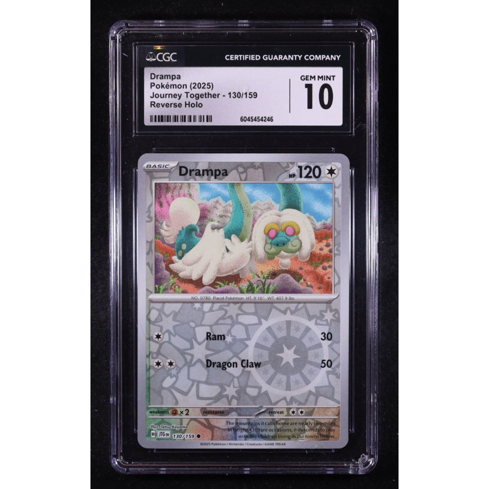 Drampa 2025 Pokemon TCG Scarlet & Violet Journey Together #130 REVERSE HOLO (CGC 10) at PristineAuction.com