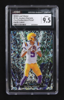 Jayden Daniels 2024 Leaf Metal Earth Lazer Pre Production Proof #152 RC #1/1 (CGC 9.5) at PristineAuction.com