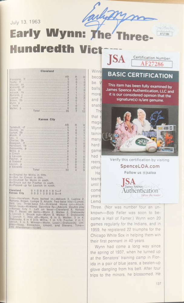 Early Wynn & Bobo Holloman Signed "Baseball's Greatest Moments" Hardcover Book (JSA) at PristineAuction.com Early Wynn & Bobo Holloman Signed "Baseball's Greatest Moments" Hardcover Book (JSA) at PristineAuction.com