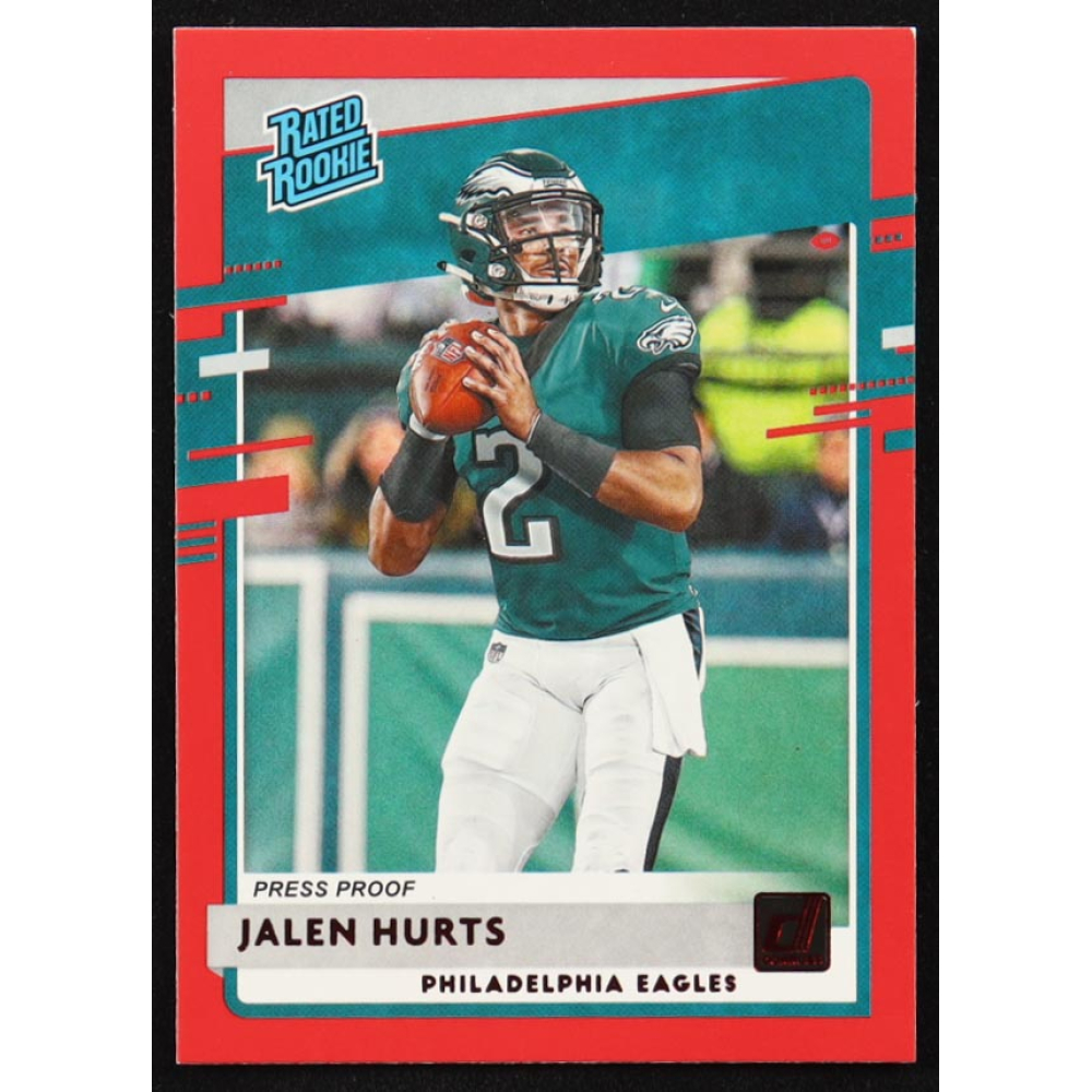 Jalen Hurts 2020 Donruss Press Proof Red #314 RR RC at PristineAuction.com