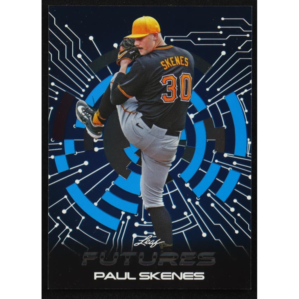Paul Skenes 2024 Leaf Futures Spectrum Blue #FF38 #157/199 RC at PristineAuction.com