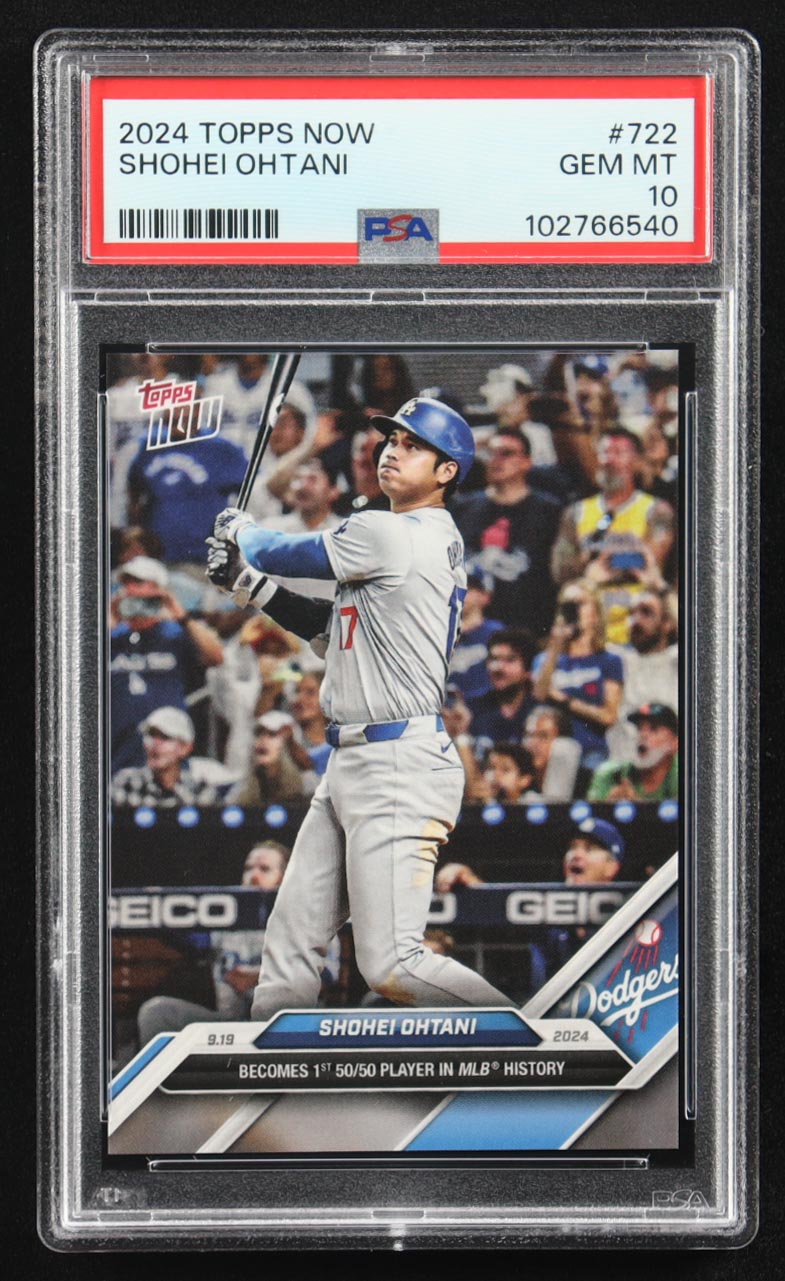 Shohei Ohtani 2024 Topps Now #722 (PSA 10) at PristineAuction.com Shohei Ohtani 2024 Topps Now #722 (PSA 10) at PristineAuction.com