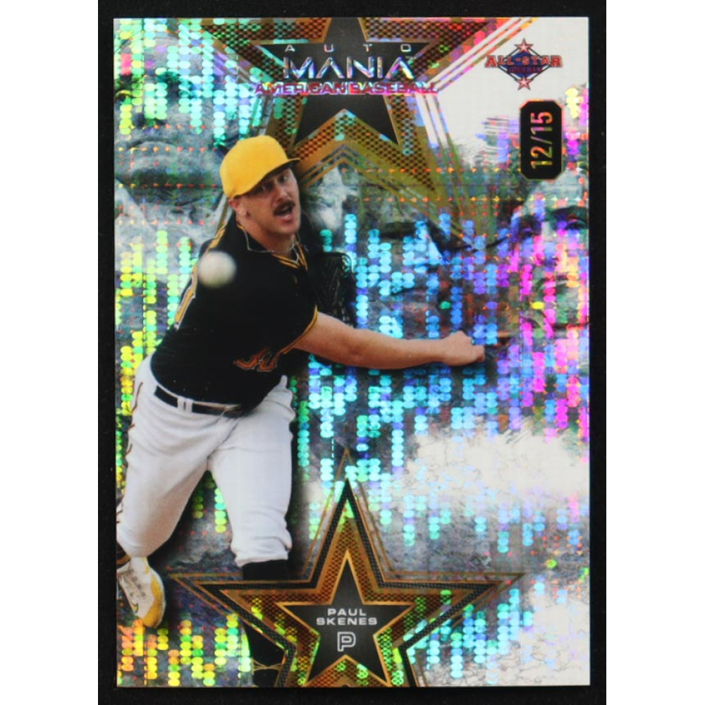Paul Skenes 2024 Wild Card Auto Mania American Baseball Mt. Rushmore Pulsar #AMAS-PS2 #12/15 RC at PristineAuction.com