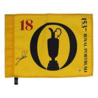 Jon Rahm Signed "The Open" 153rd British Open Golf Pin Flag (PSA) at PristineAuction.com