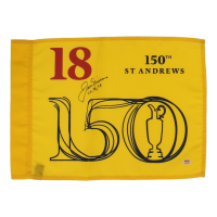 Jack Nicklaus Signed 150th St. Andrews Golf Pin Flag Inscribed "66, 70, 78" (PSA) at PristineAuction.com