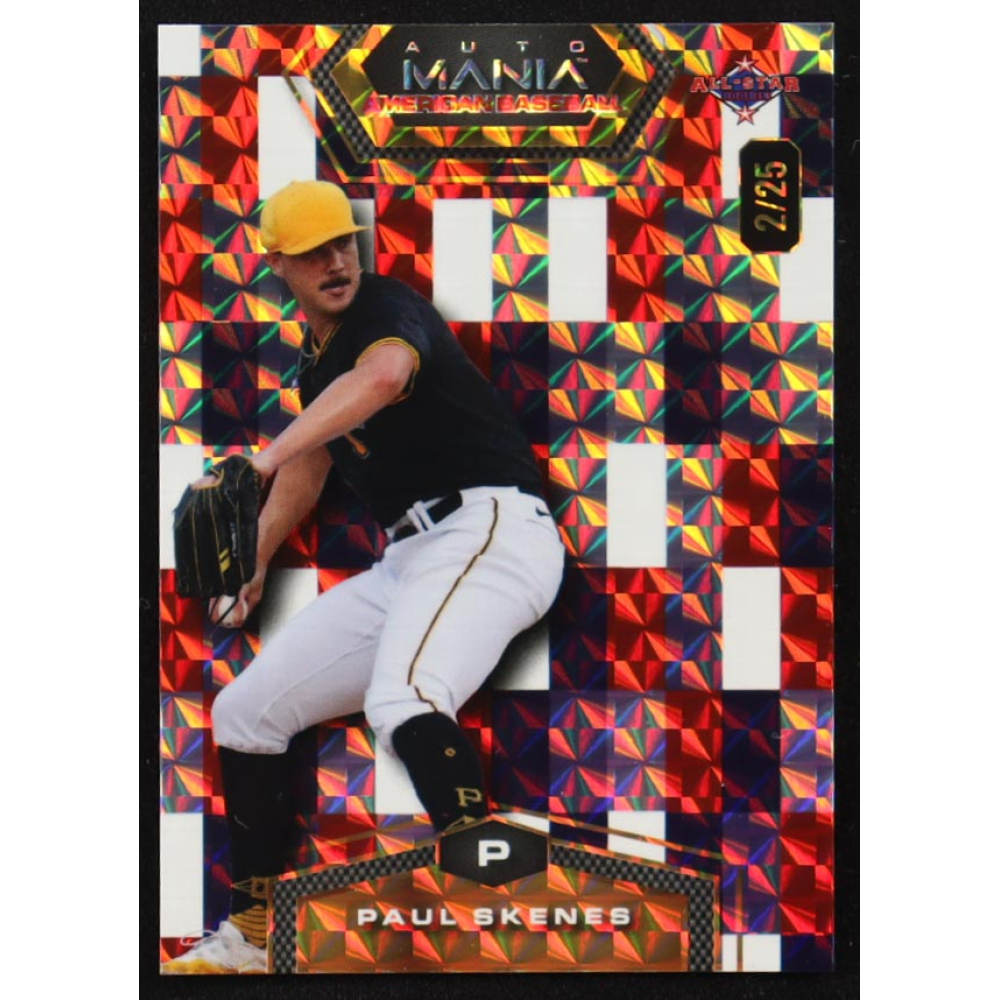 Paul Skenes 2024 Wild Card Auto Mania American Baseball Americana Mosaic #AMAH-PS3 #02/25 RC at PristineAuction.com