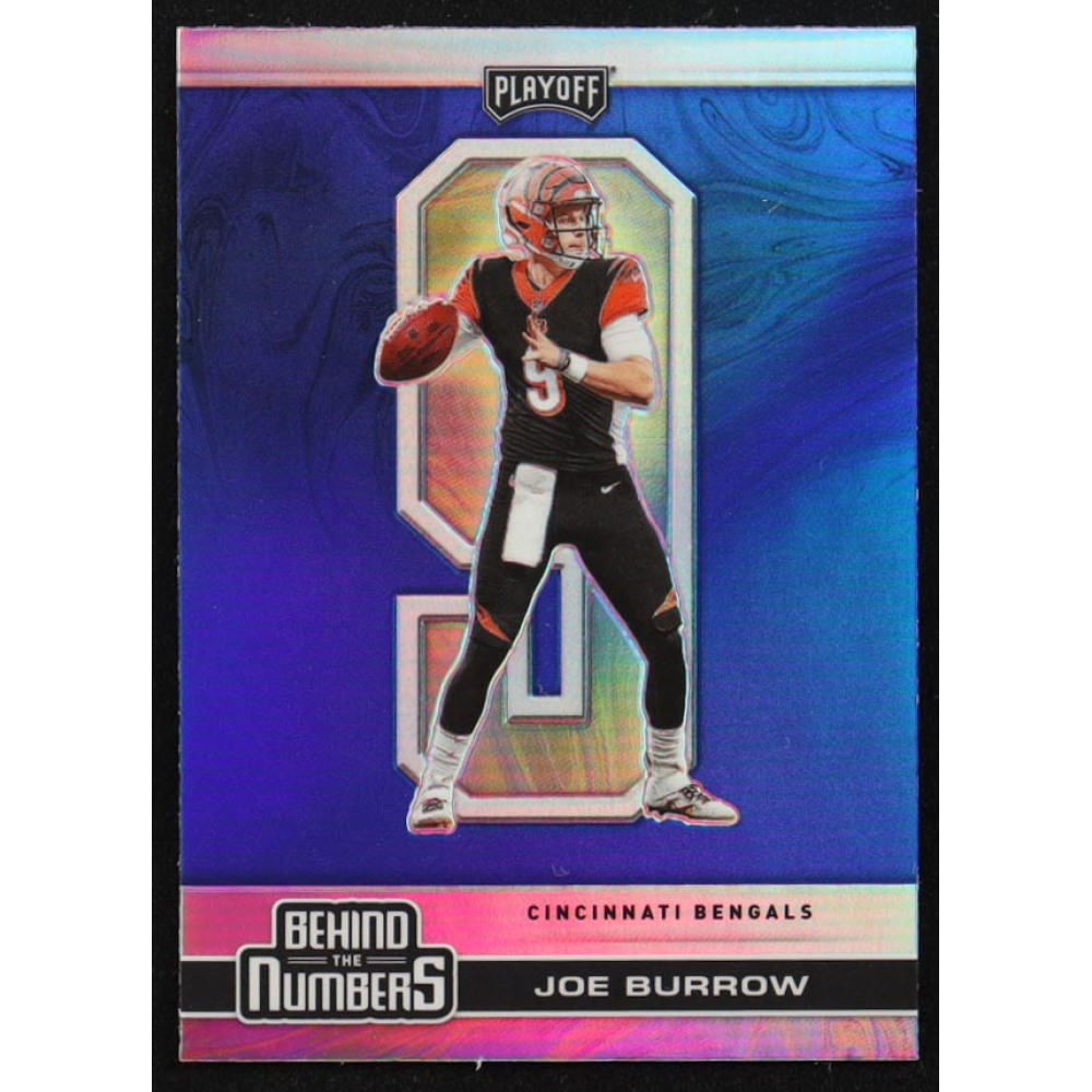 Joe Burrow 2020 Playoff Behind the Numbers Blue #24 RC at PristineAuction.com