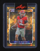 Brock Bowers 2023 Leaf Pro Set Pre-Production Proof Orange RC #1/1 at PristineAuction.com
