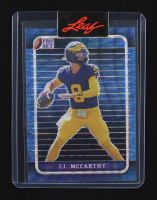 J.J. Mccarthy 2023 Leaf Pro Set Pre-Production Proof  Blue RC #1/1 at PristineAuction.com