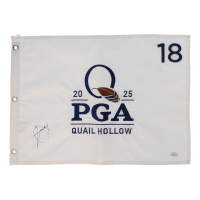 Xander Schauffele Signed 2025 PGA Championship Golf Pin Flag (JSA) at PristineAuction.com