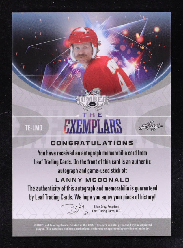 Lanny McDonald 2021-22 Leaf Lumber The Exemplars Bronze #TELMD at PristineAuction.com Lanny McDonald 2021-22 Leaf Lumber The Exemplars Bronze #TELMD at PristineAuction.com