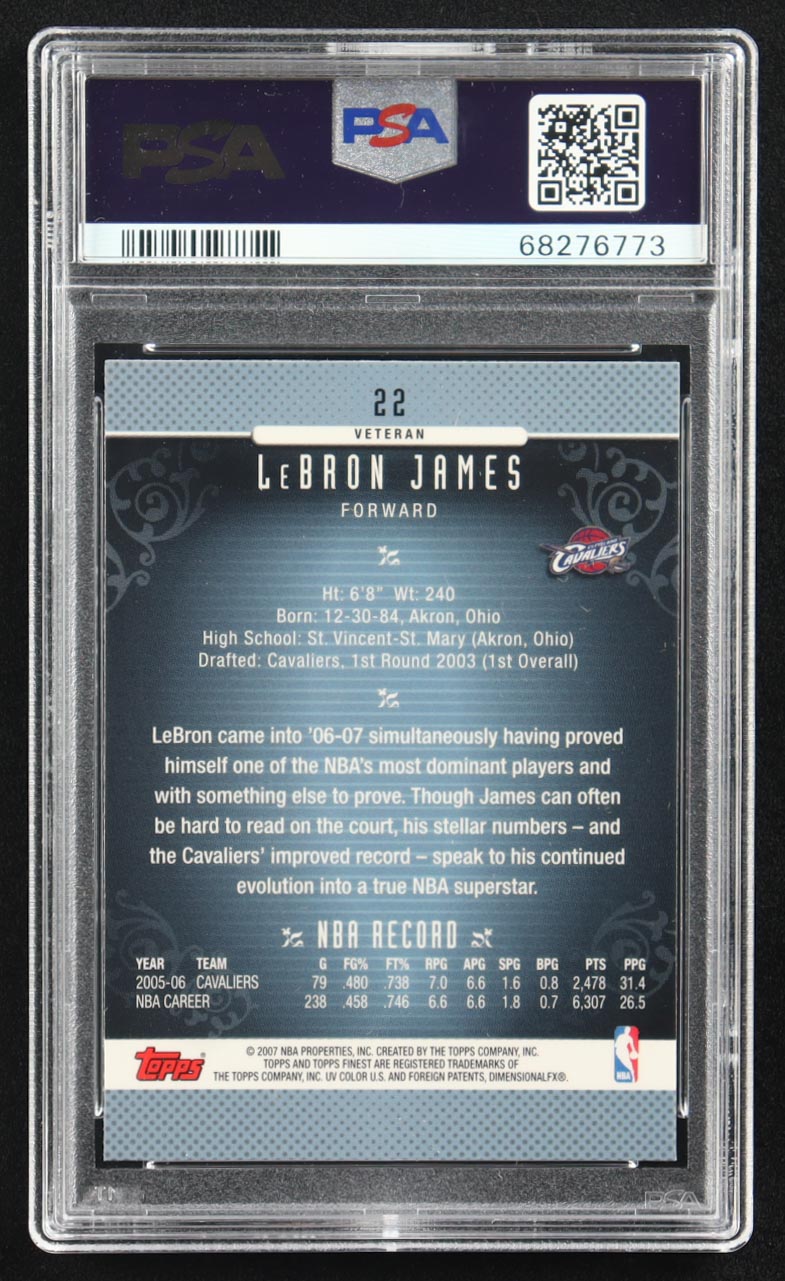 LeBron James 2006-07 Finest #22 (PSA 10) at PristineAuction.com LeBron James 2006-07 Finest #22 (PSA 10) at PristineAuction.com