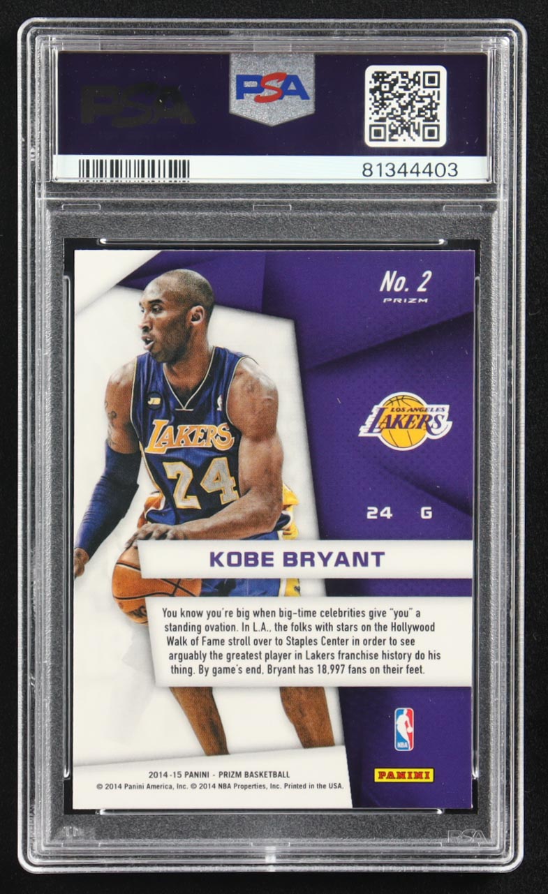 Kobe Bryant 2014-15 Panini Prizm Superstars Prizms #2 (PSA 9) at PristineAuction.com Kobe Bryant 2014-15 Panini Prizm Superstars Prizms #2 (PSA 9) at PristineAuction.com