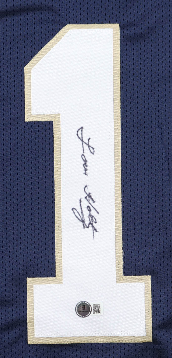 Lou Holtz Signed Jersey (Beckett) at PristineAuction.com Lou Holtz Signed Jersey (Beckett) at PristineAuction.com