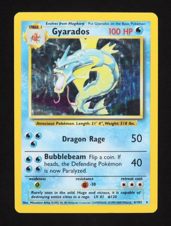 Gyarados 1999 Pokemon Base Unlimited #6 at PristineAuction.com Gyarados 1999 Pokemon Base Unlimited #6 at PristineAuction.com