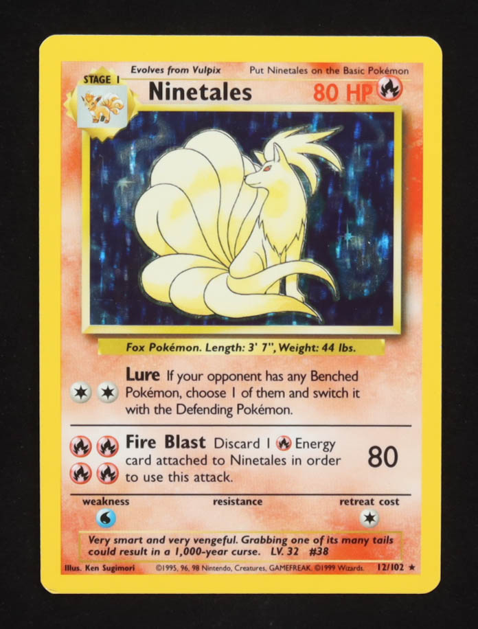 Ninetales 1999 Pokemon Base Unlimited #12 at PristineAuction.com Ninetales 1999 Pokemon Base Unlimited #12 at PristineAuction.com
