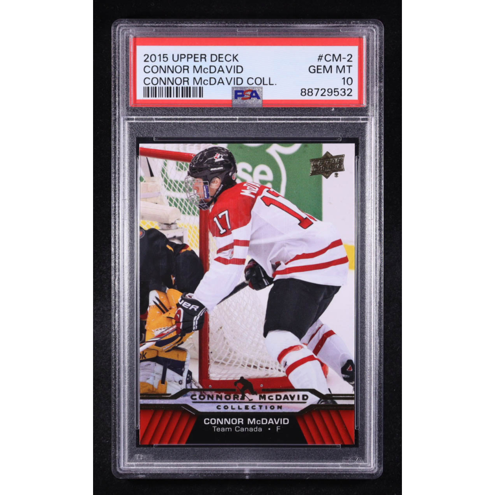 Connor McDavid 2015 Upper Deck Connor McDavid Collection #CM-2 RC (PSA 10) at PristineAuction.com