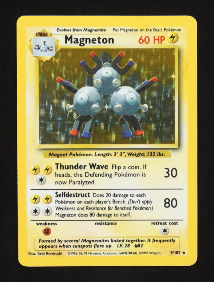Magneton 1999 Pokemon Base Unlimited #9 at PristineAuction.com Magneton 1999 Pokemon Base Unlimited #9 at PristineAuction.com