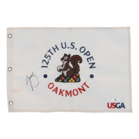 Xander Schauffele Signed 2025 125th US Open Golf Pin Flag (PSA) at PristineAuction.com