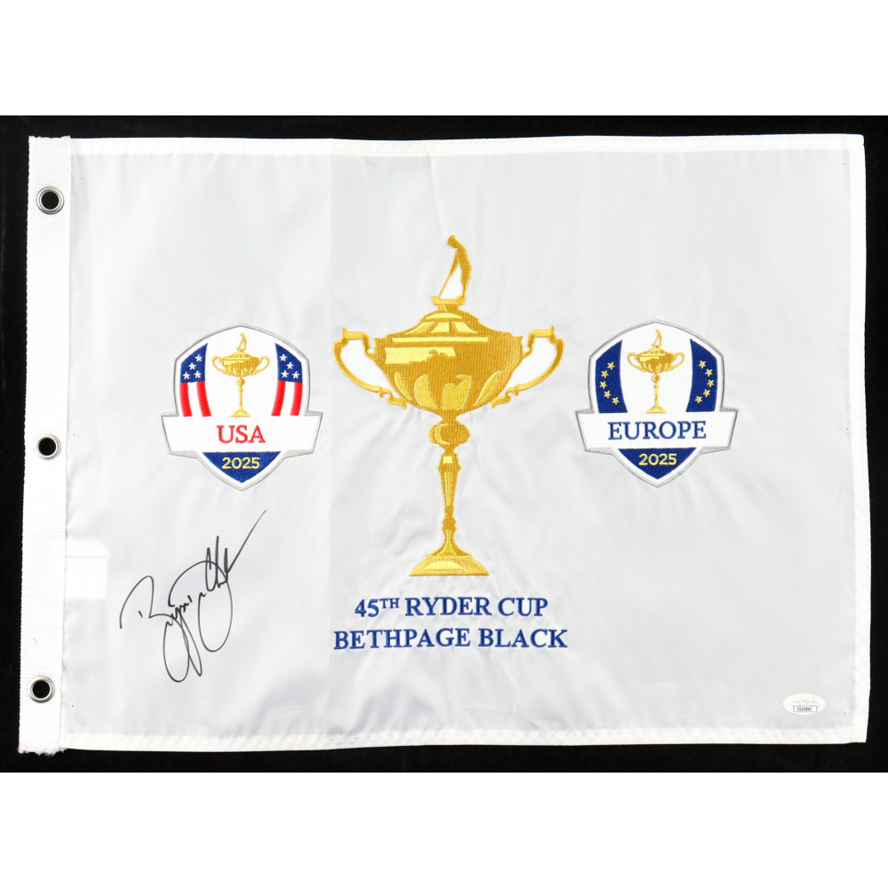 Bryson DeChambeau Signed 2025 Ryder Cup Golf Pin Flag (JSA) at PristineAuction.com