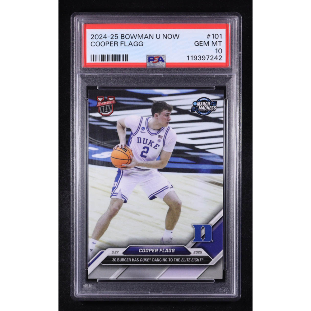 Cooper Flagg 2024-25 Bowman U Now #101 RC (PSA 10) at PristineAuction.com