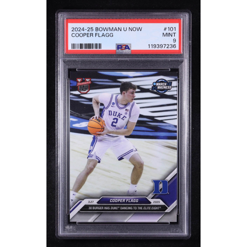 Cooper Flagg 2024-25 Bowman U Now #101 RC (PSA 9) at PristineAuction.com