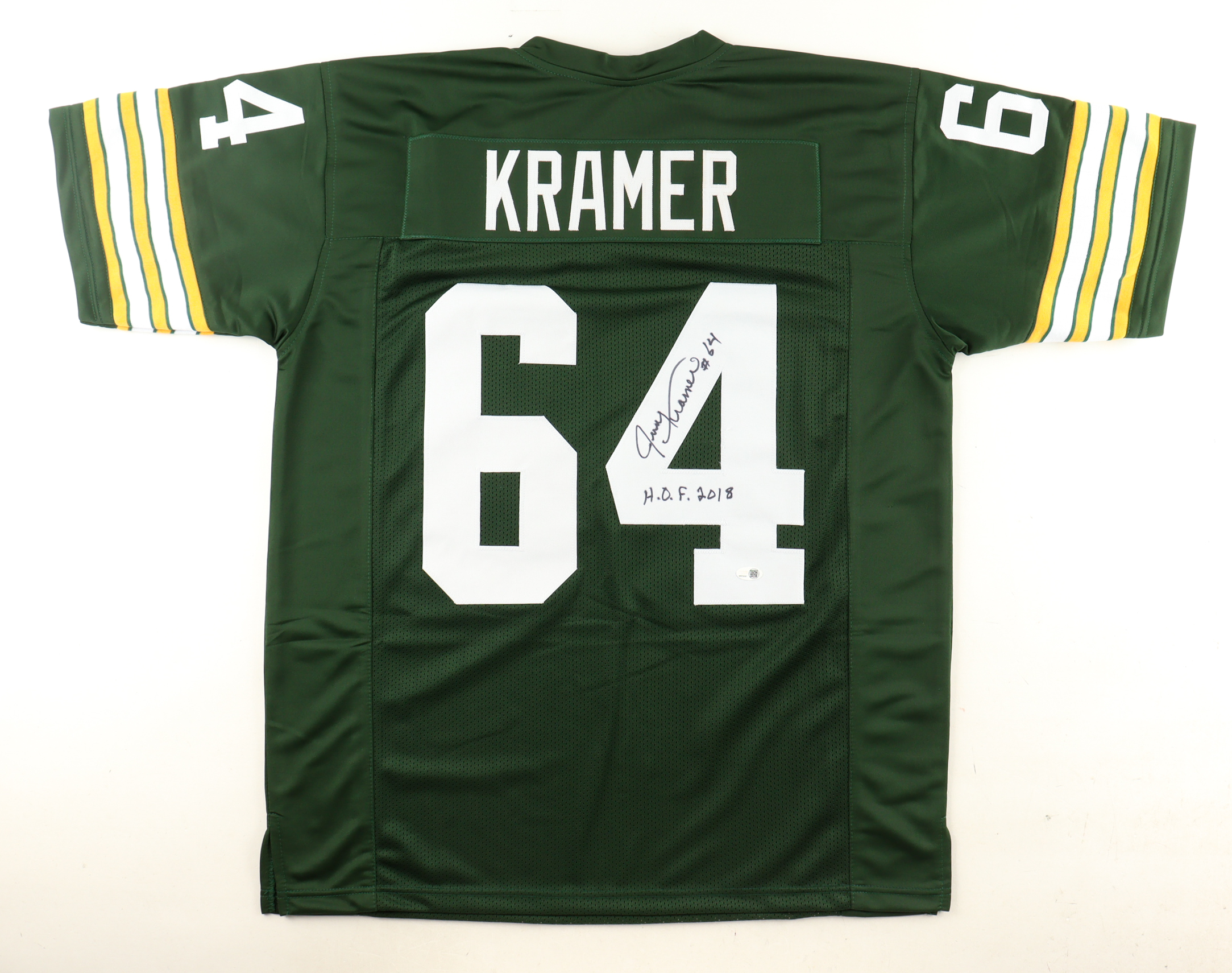 Jerry Kramer Signed Jersey Inscribed "H.O.F. 2018" (JSA) at PristineAuction.com Jerry Kramer Signed Jersey Inscribed "H.O.F. 2018" (JSA) at PristineAuction.com
