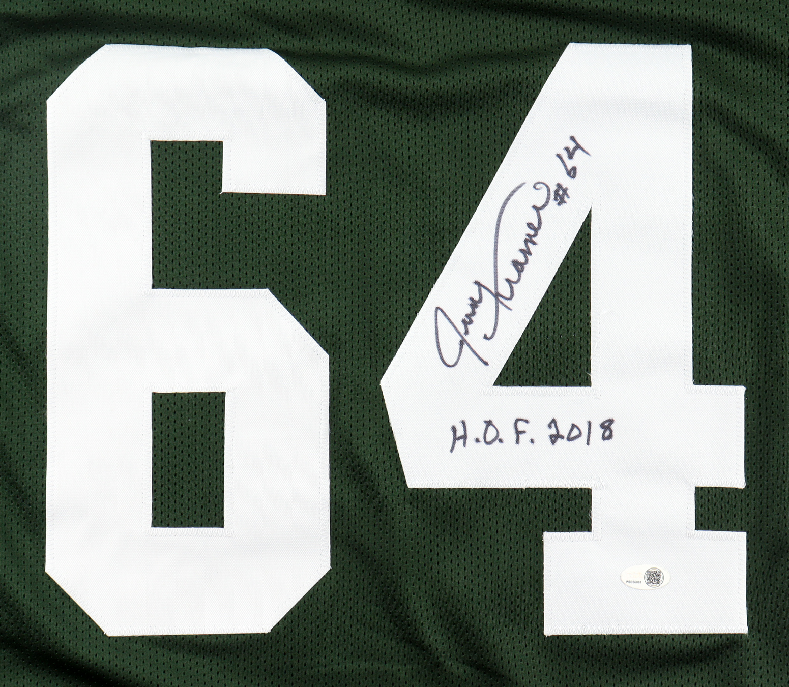 Jerry Kramer Signed Jersey Inscribed "H.O.F. 2018" (JSA) at PristineAuction.com Jerry Kramer Signed Jersey Inscribed "H.O.F. 2018" (JSA) at PristineAuction.com