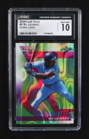 Bo Jackson 2024 Leaf Vivid Green Lava #6 #2/4 (CGC 10) at PristineAuction.com