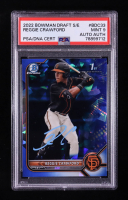 Reggie Crawford Signed 2022 Bowman Chrome 1st Draft Sapphire #BDC-33 RC (PSA 9 | Autograph Graded PSA ) at PristineAuction.com