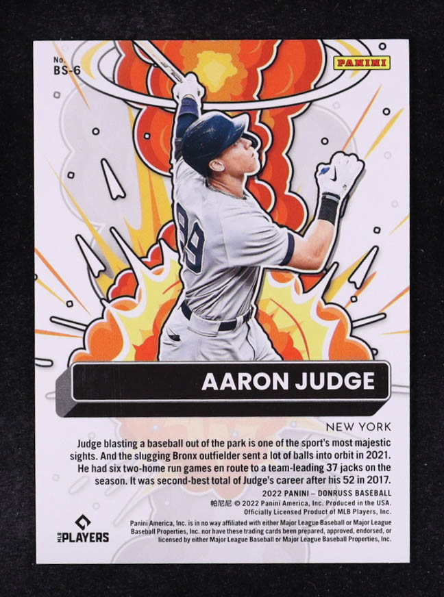 Aaron Judge 2022 Donruss Bomb Squad Rapture #6 at PristineAuction.com Aaron Judge 2022 Donruss Bomb Squad Rapture #6 at PristineAuction.com