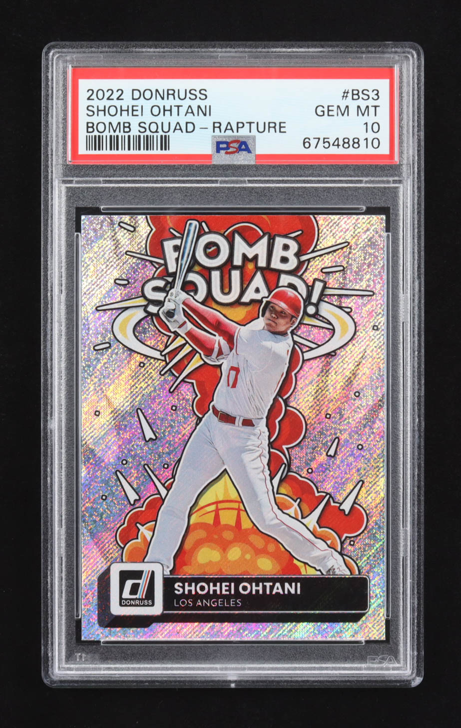 Shohei Ohtani 2022 Donruss Bomb Squad Rapture #3 (PSA 10) at PristineAuction.com Shohei Ohtani 2022 Donruss Bomb Squad Rapture #3 (PSA 10) at PristineAuction.com