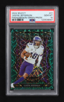 Justin Jefferson 2024 Select Phenomenon Prizm Green #21 #1/5 (PSA 10) at PristineAuction.com