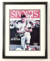 Ted Williams Signed 1955 Sports Illustrated Custom Framed Magazine Cover Display (UDA) at PristineAuction.com