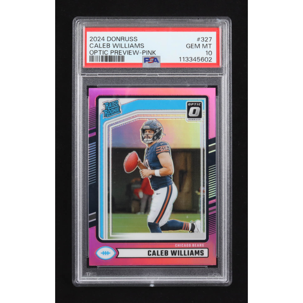 Caleb Williams 2024 Donruss Optic Rated Rookies Preview Pink #327 RC ...