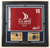 Jordan Spieth Signed Custom Framed 2015 U.S. Open Tournament Golf Pin Flag with (2) 8x10 Photos (PSA) at PristineAuction.com